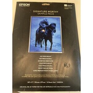 Epson S045234 8.5"x11" Signature Worthy Paper Sample Pack 14 Sheets New